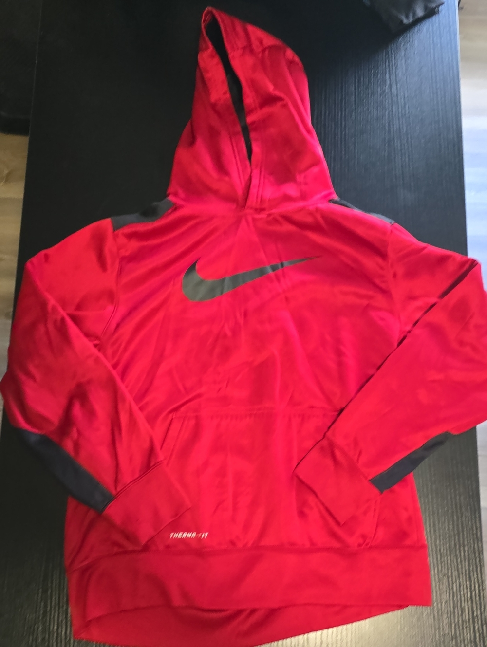 Nike Red Hoodie with Black Swoosh